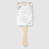 結婚式 プログラム |アラバスターの水彩牡丹 ハンドファン (正面)