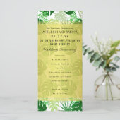 結婚式 プログラム |エキゾチックな緑の熱帯離れの (スタンド正面)