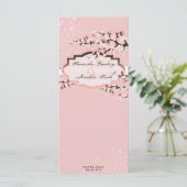 結婚式 プログラム-エレガントピンクさくらんぼの花 プログラム (スタンド正面)