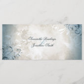 結婚式 プログラム-エレガントヴィンテージの葉と渦巻き プログラム (正面)