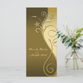 結婚式 プログラム – クラシーブラウン&金ゴールドフローラ (スタンド正面)