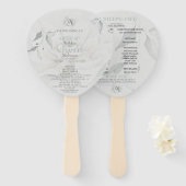 結婚式 プログラム |シックボホウォーターカラーダリア ハンドファン (正面&裏面)