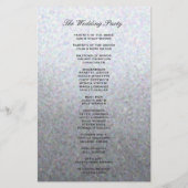 結婚式 プログラム |ソフトシルバーグリッタールック (裏面)