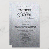 結婚式 プログラム |ソフトシルバーグリッタールック (正面/裏面)