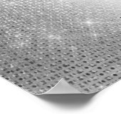 結婚式 プログラム |ソフトシルバーグリッタールック ポスター (角)