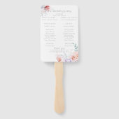 結婚式 プログラム |トレンディーコーラルアクアレッレプニー ハンドファン (裏面)