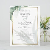 結婚式 プログラム |トロピモダンカル葉エレガント (スタンド正面)