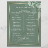 結婚式 プログラム |トロピモダンカル葉エレガント (裏面)