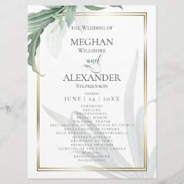 結婚式 プログラム |トロピモダンカル葉エレガント