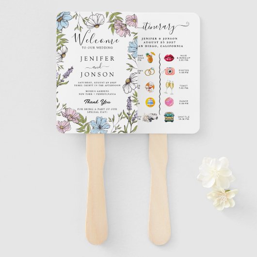 結婚式 プログラム ハンドファン (正面&裏面)