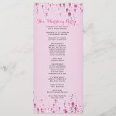 結婚式 プログラム | バラ花弁ピンク (裏面)