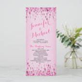 結婚式 プログラム | バラ花弁ピンク (スタンド正面)