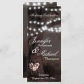 結婚式 プログラム |パーティーライト付きツリー (正面/裏面)