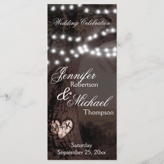 結婚式 プログラム |パーティーライト付きツリー (正面)