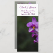 結婚式 プログラム – パープルオーキッドカード (正面/裏面)