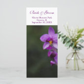 結婚式 プログラム – パープルオーキッドカード (スタンド正面)