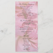 結婚式 プログラム – ピンクローズカード (裏面)