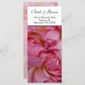 結婚式 プログラム – ピンクローズカード (正面/裏面)