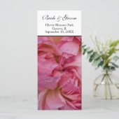 結婚式 プログラム – ピンクローズカード (スタンド正面)