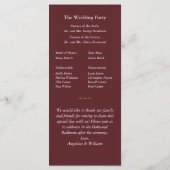 結婚式 プログラム – マルサラトゥインクルライト (裏面)