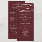 結婚式 プログラム – マルサラトゥインクルライト (正面/裏面)