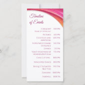 結婚式 プログラム-モダン抽象芸術 – ピンクオレンジ色 (裏面)