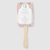 結婚式 プログラム |モノグラムコーラルギンガムフローラ ハンドファン (正面)