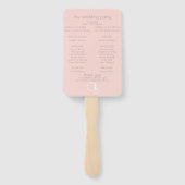 結婚式 プログラム |モノグラムコーラルギンガムフローラ ハンドファン (裏面)