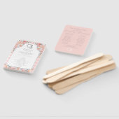 結婚式 プログラム |モノグラムコーラルギンガムフローラ ハンドファン (組立なし)