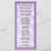 結婚式 プログラム | ラベンダー(グリッター枠) (裏面)