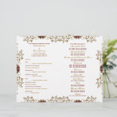 「結婚式 プログラム」ヴィンテージブルゴーニュ金ゴールド (スタンド正面)