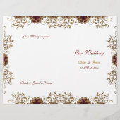 「結婚式 プログラム」ヴィンテージブルゴーニュ金ゴールド (裏面)