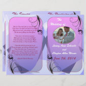 結婚式 プログラム(二つ折デザイン) (正面/裏面)