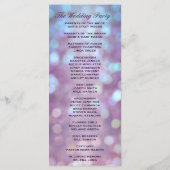 結婚式 プログラム《写真》ぼけ味ハイライト プログラム (裏面)