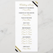 結婚式 プログラム、常に永遠に、金ゴールド プログラム (裏面)