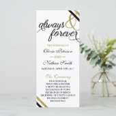 結婚式 プログラム、常に永遠に、金ゴールド プログラム (スタンド正面)