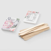 結婚式 プログラム |水彩ピンクのバラ ハンドファン (組立なし)