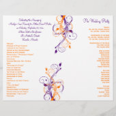 結婚式 プログラム |紫オレンジ白|フローラ (裏面)