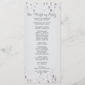 結婚式 プログラム | 繊細なシルバー (裏面)