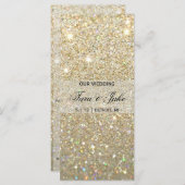 結婚式 プログラム-金ゴールドグライトファブ プログラム (正面/裏面)