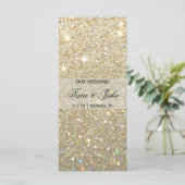 結婚式 プログラム-金ゴールドグライトファブ プログラム (スタンド正面)