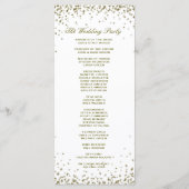 結婚式 プログラム |金ゴールドグリッター紙吹雪 (裏面)