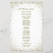 結婚式 プログラム |金ゴールドグリッター紙吹雪 (裏面)