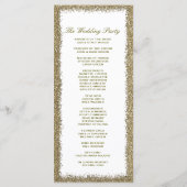 結婚式 プログラム | 金ゴールドグリッター縁ど (裏面)