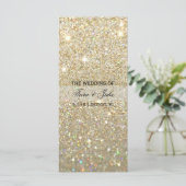 結婚式 プログラム-金ゴールドグリッターFab プログラム (スタンド正面)