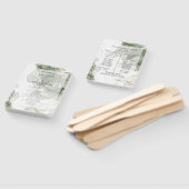 結婚式 プログラム | 金ゴールドミュートセージ緑のインク ハンドファン (組立なし)