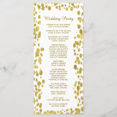 結婚式 プログラム | 金ゴールド紙吹雪お祝い (裏面)