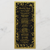 結婚式 プログラム |金ゴールド紙吹雪 (裏面)