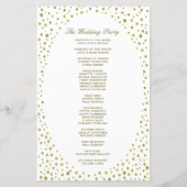 結婚式 プログラム |金ゴールド紙吹雪 (裏面)