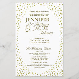 結婚式 プログラム |金ゴールド紙吹雪